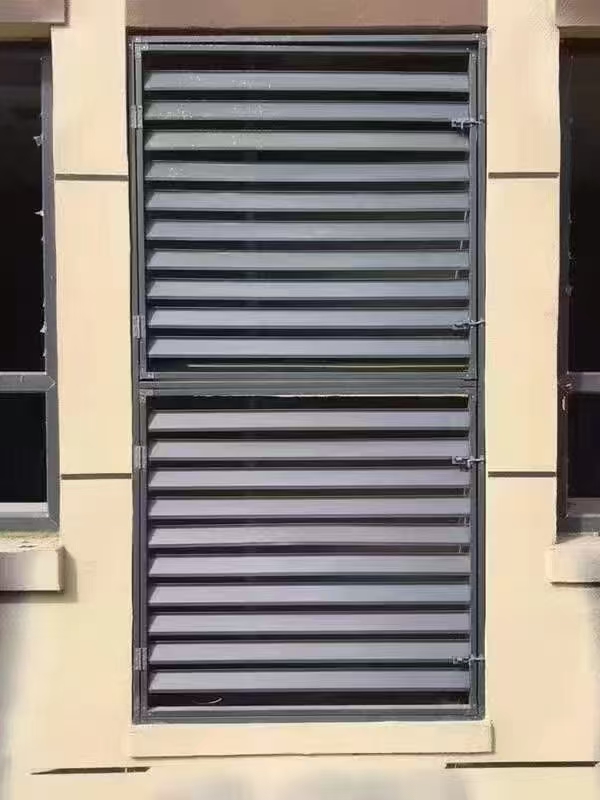 铜川市木纹铝单板铝格栅百叶窗 - 方案